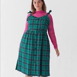 Lazy Oaf Plaid Midi Dress